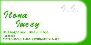 ilona imrey business card